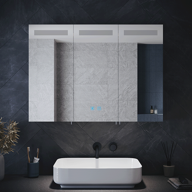 ELEGANT LED Bathroom Mirror with Shaver Socket and Bluetooth